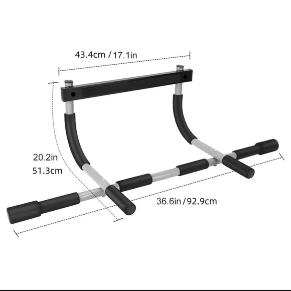 Pull Up grip Bar hanging Door frame 350 lb Capacity Sturdy Construction Home Gym - Picture 6 of 9